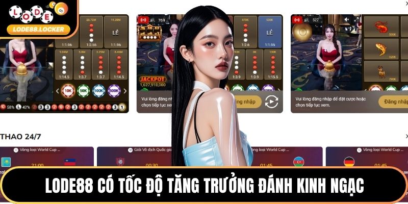 LODE88 có tốc độ tăng trưởng đánh kinh ngạc